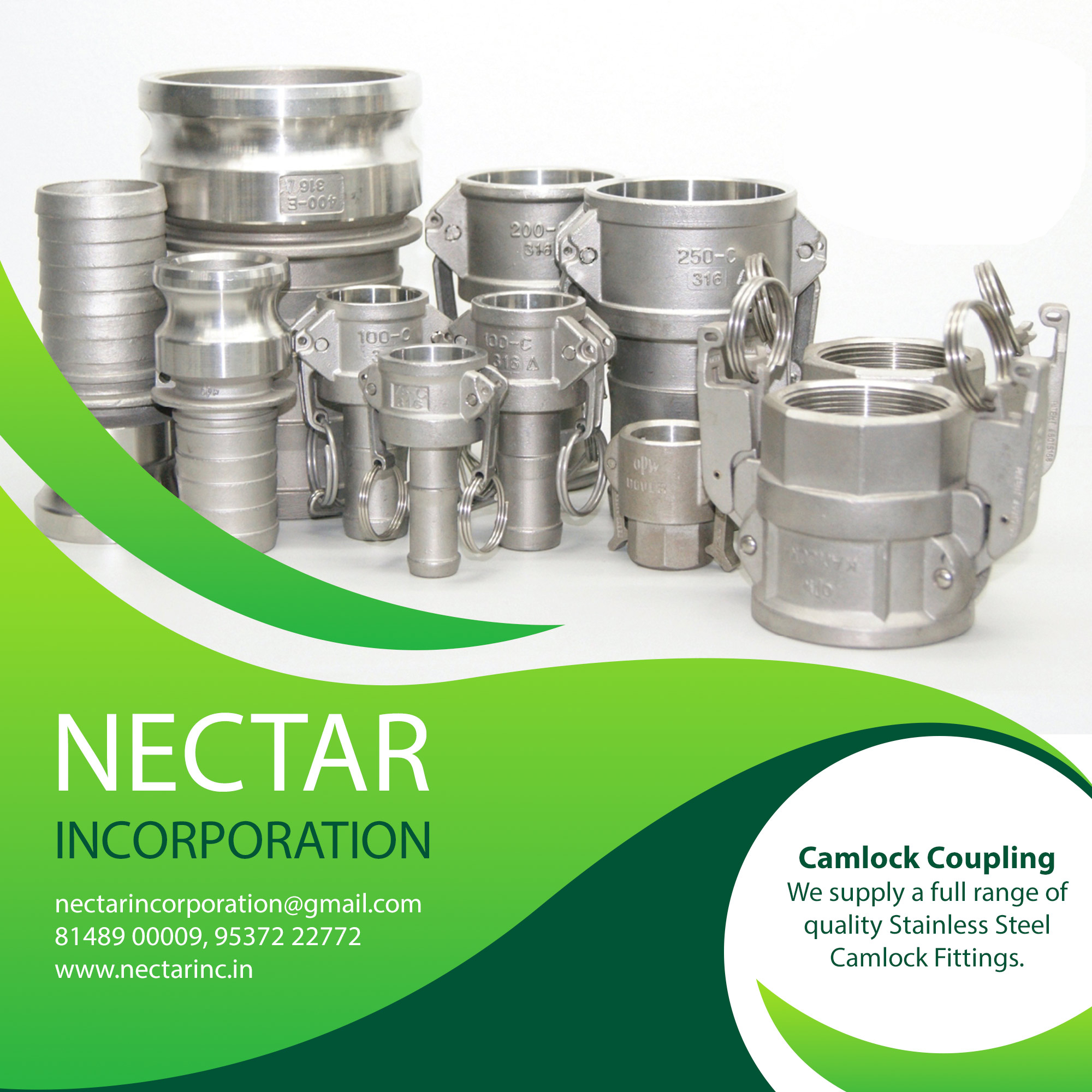 Camlock Coupling Manufacturer Nectar Incorporation